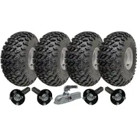 Parnells Kit ATV utilitaire double essieu 22x11.00-8 Kit de remorque quad Roues Essieux et attelage 1800 kg