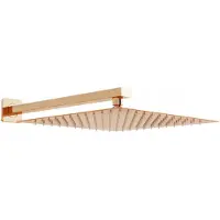 Mexen Tête de douche carrée Slim - Pluie 25 x 25 cm + bras de douche, Rose Gold (79125112-60)