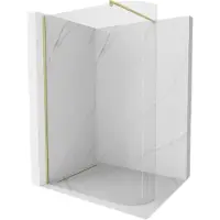 Mexen Kioto Paroi de douche à l'italienne incurvée 110 x 200 cm, transparent 8 mm, or brossé - 800-110-101-55-06