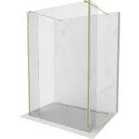 Mexen Kioto paroi de douche à poser 130 x 30 x 30 cm, transparent, or - 800-130-030-222-50-00-030