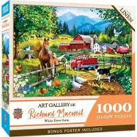 Masterpieces Puzzle de 1 000 pices pour adultes, famille ou jeunes Ferme des colombes blanches 49,25 x 26,75 cm