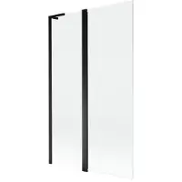 Mexen Mist L Paroi pliante pour baignoire 2 portes 110 x 150 cm, transparent, noir - 8A9L-110-011-70-00
