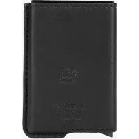 WITTCHEN Porte-cartes pour homme avec mécanisme coulissant, noir, cuir naturel