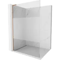 Mexen Kioto L Paroi de douche à l'italienne 90 x 200 cm, transparent/mat, cuivre brossé - 800-090-103-65-35