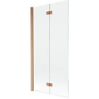 Mexen Mist Paroi de douche à 2 volets, gauche 90 x 150 cm, transparent, cuivre brossé - 8A9-090-002-65-00-L