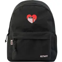 Grupo Erik Sac dos Ketnipz | 41 x 30 x 14 cm | Cartable | Sac dos | Sac dos pour l' cole | Cadeaux sympas | Sac dos noir | Ketnipz