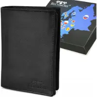 Beltimore Porte-monnaie en cuir noir pour homme avec protection RFID