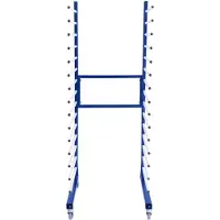 Monster Chariot de Séchage Combinable en Acier Bleu ¿ 25KG / Niveau 15 Étages Jusqu¿à 375KG - Étagère Interconnectable sur Roulettes ¿ Peinture Planche de Plâtre Atelier Art Bricolage [182 H x 35/65 L x 59 P]