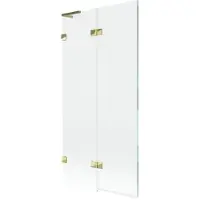 Mexen Lunar L paroi de douche 2 gauche 90 x 150 cm, transparent, or - 897L-090-100-50-00-L
