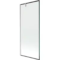 Mexen Next Panneau de baignoire 1 aile 80 x 150 cm, motif noir, nickel brossé - 895-080-000-00-70-97