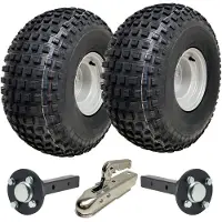 Parnells Kit de remorque quad quad quad 22x11.00-8 à crans, roues 40x40 Capacité d’attelage d’essieux 310 kg