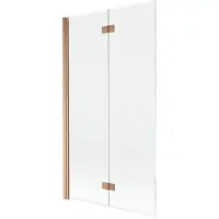 Mexen Mist Paroi de douche à 2 volets, gauche 100 x 150 cm, transparent, cuivre brossé - 8A9-100-002-65-00-L