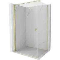 Mexen Mist-B cabine de douche pivotante 85 x 75 cm, transparent, doré brossé - 8A2T-085-075-55-00