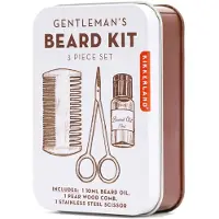 Kikkerland Coffret de toilette Kit à barbe pour homme