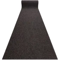 Rugsx Paillasson antidérapant pour les mètres courants GIN 7053 Liverpool extérieur, intérieur, sur caoutchouc - marron 80 cm 80x130 cm
