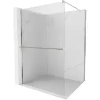 Mexen Kioto+ paroi de douche avec tablette 100 x 200 cm, verre dépoli, nickel brossé - 800-100-121-97-09