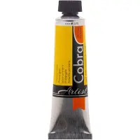 Cobra Tube de 40 ml de peinture l'huile diluable l'eau - Jaune primaire