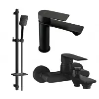 Mexen Royo DQ62 Mélangeur lavabo et baignoire avec accessoires, noir (72203DQ62-70)