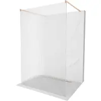 Mexen Kioto paroi de douche 100 x 200 cm, verre 8 mm, cuivre brossé - 800-100-002-65-09