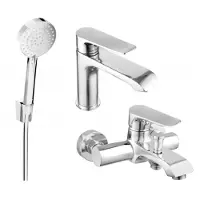 Mexen Pecos R75 Mélangeur lavabo et baignoire avec accessoires, chrome (72703R75-00)
