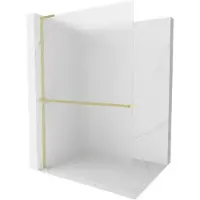 Mexen Kioto+ L paroi de douche Walk-in 80 x 200 cm, verre dépoli, doré brossé - 800-080-123-55-30