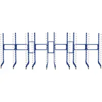 Monster Chariots de Séchage Combinables en Acier Bleu x5 & 4 Connecteurs ¿ 25KG / Niveau, 15 Étages, Jusqu¿à 375KG - Étagères Interconnectables sur Roulettes ¿ Peinture Planches Atelier Art Bricolage