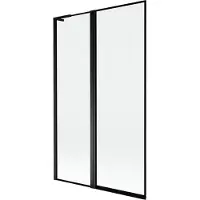 Mexen Mist L Panneau de baignoire à 2 volets, gauche 110 x 150 cm, cadre noir, noir - 8A9L-110-011-70-70-L