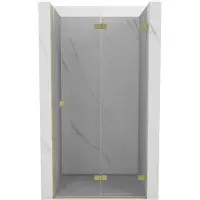 Mexen Lunar-F Porte de douche pliante droite 100 cm, transparent, or brossé - 836-100-000-55-00-P