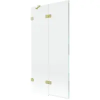 Mexen Lunar Paroi de douche à 2 panneaux, gauche 90 x 150 cm, transparent, or brossé - 897-090-100-55-00-L
