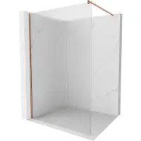 Mexen Kioto Paroi de douche à l'italienne 80 x 200 cm, verre 8 mm, cuivre brossé - 800-080-101-65-09