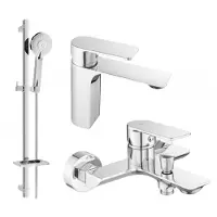 Mexen Alexa SET Mélangeur lavabo + bain avec accessoires DQ40, chromé (71203DQ40-00)