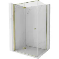 Mexen Mist-F T cabine de douche pliable gauche 75 x 95 cm, transparent, or - 8A6T-075-095-50-00-L