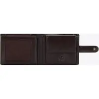 WITTCHEN Portefeuille en cuir pour femme avec coutures décoratives, marron, cuir naturel