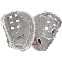 Rawlings | Gant de softball Fastpitch s rie R9 | Mitaine de premier but | Pro H-Web modifi | Gris | 12,5 pi | Droitier