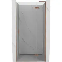 Mexen Mist-H L Porte de douche battante droite 100 cm, transparente, cuivre brossé - 8A5L-100-000-65-00-P