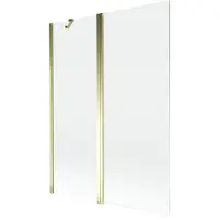Mexen Paroi de douche Mist 2 panneaux 130 x 150 cm, transparent, or - 8A9-130-011-50-00