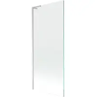 Mexen Next L Paroi pliante pour baignoire à 1 vantail 80 x 150 cm, transparent, nickel brossé - 895-080-000-03-00-97