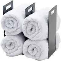 Yamazaki Range-serviettes embo tables Home Tower noir (lot de 2)
