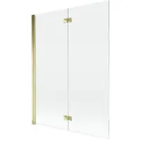 Mexen Paroi de douche Mist 2 vantaux à gauche 130 x 150 cm, transparent, or - 8A9-130-002-50-00-L