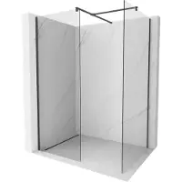 Mexen Kioto Walk-in-Dusche Wall 160 x 115 cm, transparent, noir - 800-160-202-70-00-115