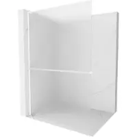 Mexen Kioto+ L paroi de douche avec étagère Walk-in 80 x 200 cm, laiteux, blanc - 800-080-123-20-30