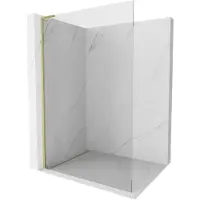 Mexen Kioto L paroi de douche Walk-in 90 x 200 cm, transparent, doré brossé - 800-090-103-55-00
