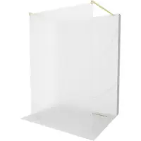 Mexen Kioto paroi de douche 120 x 200 cm, verre dépoli 8 mm, or brossé - 800-120-002-55-30