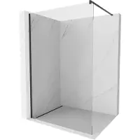 Mexen Kioto Paroi de douche à l'italienne 55 x 200 cm, transparent 8 mm, noir - 800-055-101-70-00