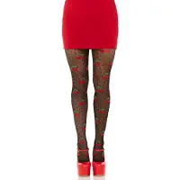 Leg avenue Collants de cerise pois transparent en spandex.