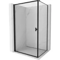 Mexen Mist-B cabine de douche pivotante gauche 100 x 70 cm, cadre noir, noir - 8A2T-100-070-70-70-L