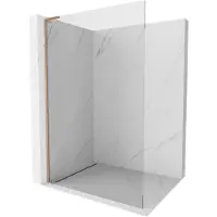 Mexen Paroi de douche Kioto L Walk-in 95 x 200 cm, transparente, cuivre brossé - 800-095-103-65-00