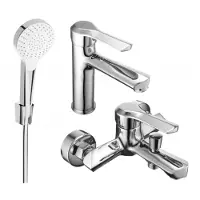 Mexen Saber R05 Mélangeur lavabo et baignoire avec accessoires, chrome (72103R05-00)