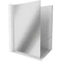 Mexen Kioto L Paroi de douche à l'italienne 70 x 200 cm, miroir, nickel brossé - 800-070-103-97-50