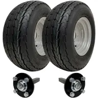 Parnells Kit remorque 20.5x8.00-10 Roues à grande vitesse légales pour route + Moyeu et essieu moyeux 750 kg